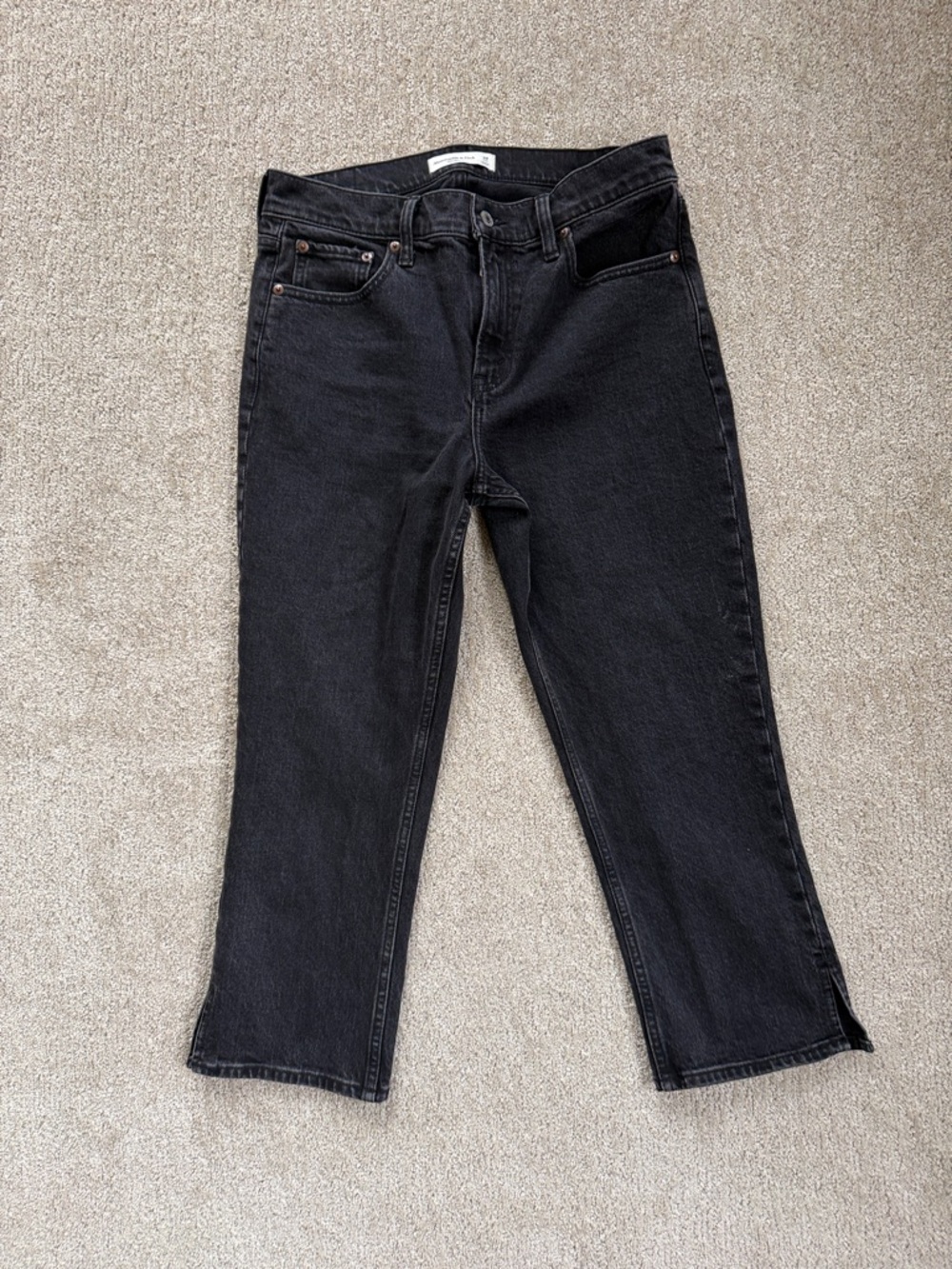Women's Black Straight-Leg Jeans